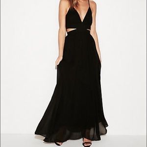 Express cutout maxi dress - black